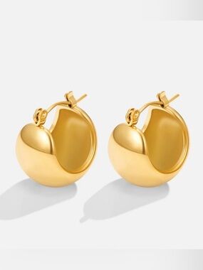 Tara Gold Chunky Hoop Earrings